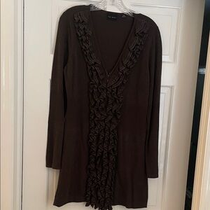 Tribal Brown Long Sleeve Dress